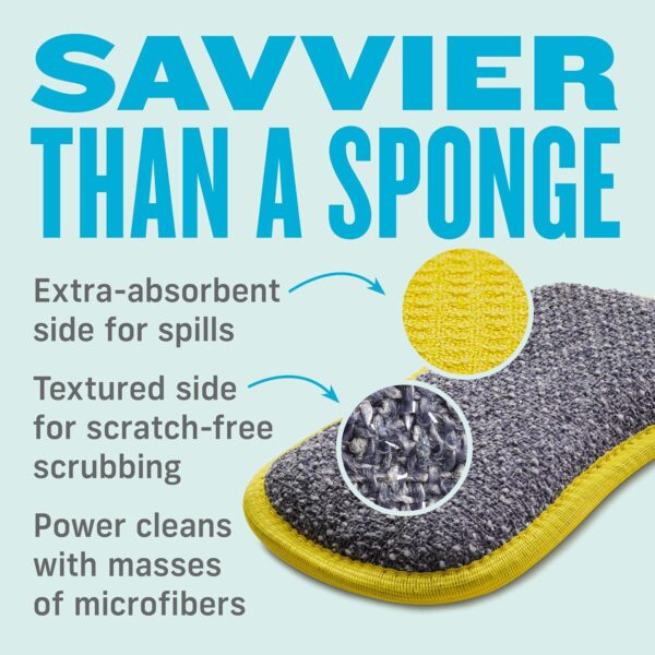 E-Cloth Washing Up Pad – Microfibre, Double-Sided Non-Scratch Scourer for Dishes, Pots & Pans