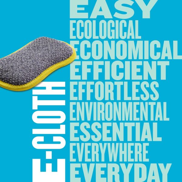 E-Cloth Washing Up Pad – Microfibre, Double-Sided Non-Scratch Scourer for Dishes, Pots & Pans