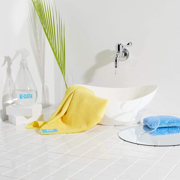 E-Cloth Bathroom Microfibre Cleaning Cloths – 2 Pack – Eco-Friendly for Tiles, Sinks & Shower Screens
