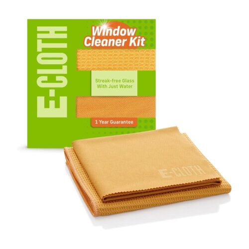 E-Cloth Window Cleaning Cloths 2 Pack – Microfibre Glass & Polishing Cloths for Streak-Free Shine