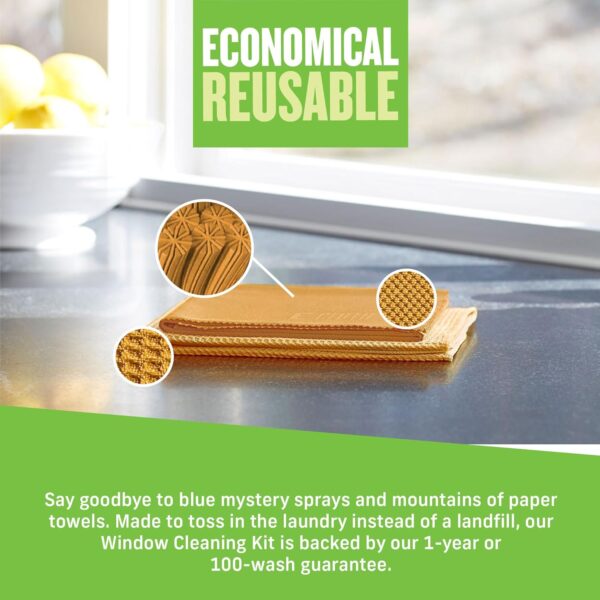 E-Cloth Window Cleaning Cloths 2 Pack – Microfibre Glass & Polishing Cloths for Streak-Free Shine