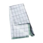 E-Cloth Classic Check Tea Towel – Green – Highly Absorbent, Quick-Drying Microfibre for Drying Dishes