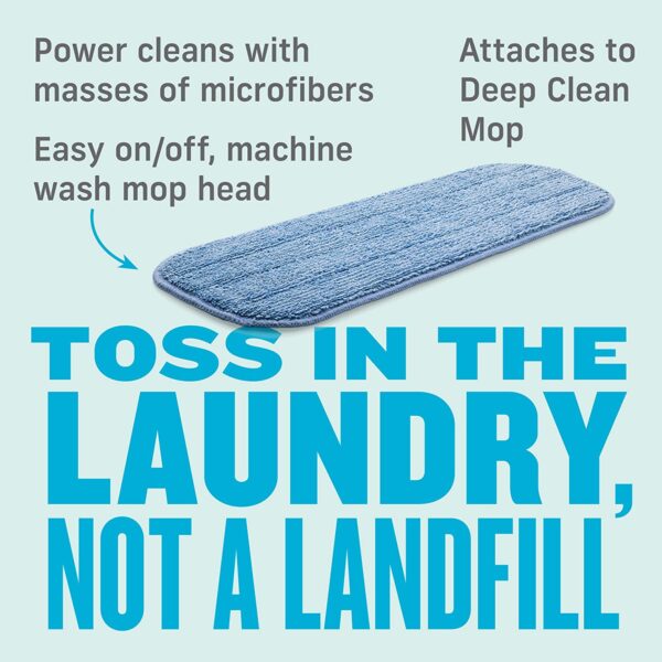 E-Cloth Deep Clean Mop Head – Replacement Microfibre Pad (15x45cm) – Chemical-Free Floor Cleaning