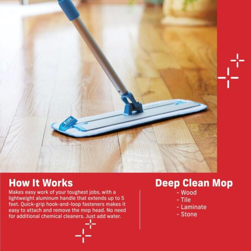 E-Cloth Deep Clean Mop – Lightweight Telescopic Microfibre Mop – Cleans Hard Floors Chemical-Free 17 E-Cloth Deep Clean Mop – Lightweight Telescopic Microfibre Mop – Cleans Hard Floors Chemical-Free
