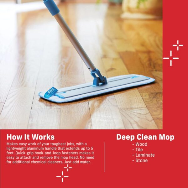 E-Cloth Deep Clean Mop – Lightweight Telescopic Microfibre Mop – Cleans Hard Floors Chemical-Free 7 E-Cloth Deep Clean Mop – Lightweight Telescopic Microfibre Mop – Cleans Hard Floors Chemical-Free