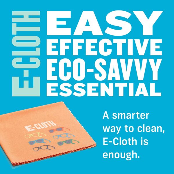 E-Cloth Glasses Cleaning Cloth – 19x19cm Microfibre for Glasses, Sunglasses, Cameras & Binoculars