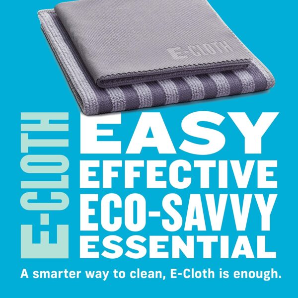 E-Cloth Stainless Steel Cleaning Pack – 2 Cloths for Cleaning & Polishing – Chemical-Free Microfibre