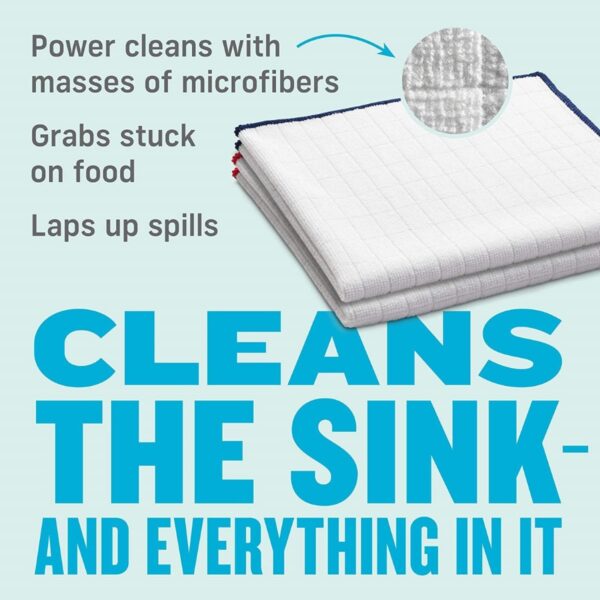 E-Cloth Wash & Wipe Kitchen Cloths – 2 Pack – Highly Absorbent Microfibre for Washing Up & Wiping Surfaces 5 E-Cloth Wash & Wipe Kitchen Cloths – 2 Pack – Highly Absorbent Microfibre for Washing Up & Wiping Surfaces