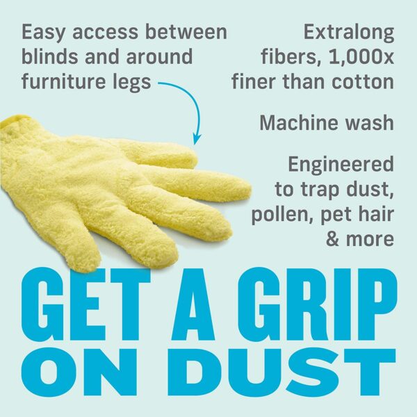 E-Cloth High Performance Dusting Glove – Microfibre Mitt for Dust & Pet Hair – Chemical-Free Cleaning