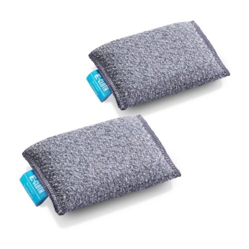 E-Cloth Non-Scratch Scrubbing Pads – 2 Pack – Powerful Microfibre Cleaning for Dishes & Pans Without Damage