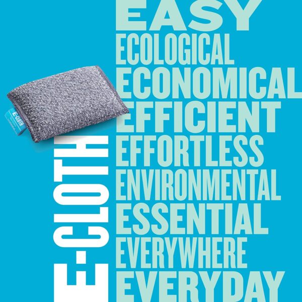 E-Cloth Non-Scratch Scrubbing Pads – 2 Pack – Powerful Microfibre Cleaning for Dishes & Pans Without Damage