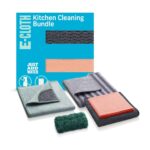 E-Cloth Kitchen Cleaning Bundle – 4 Piece Set with Scrubbing, Cleaning & Polishing Cloths – Eco Packaging