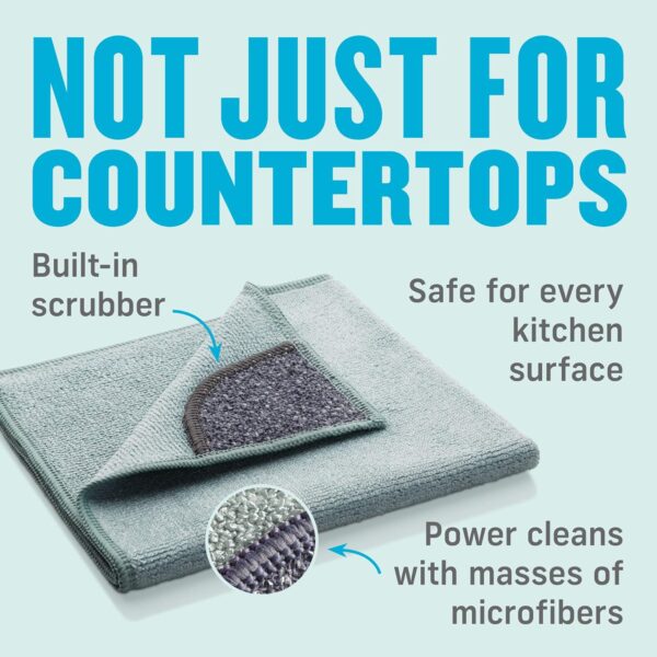 E-Cloth Kitchen Cleaning Bundle – 4 Piece Set with Scrubbing, Cleaning & Polishing Cloths – Eco Packaging