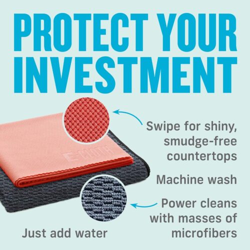E-Cloth Kitchen Cleaning Bundle – 4 Piece Set with Scrubbing, Cleaning & Polishing Cloths – Eco Packaging