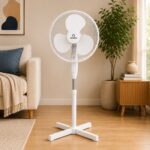 16″ Stand Fan – 3 Speed Settings, Silent Motor, 70° Oscillation, Adjustable Tilt, 45W Pedestal Cooling Fan