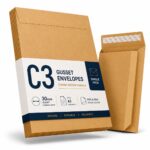 C3 Gusset Envelopes – Strong Brown Manilla A3 (140gsm, 30mm Expanding Width) – Durable & Weather-Resistant for Bulk Mail