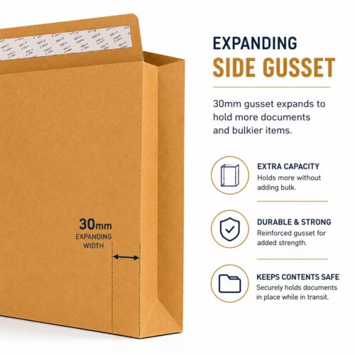 C3 Gusset Envelopes – Strong Brown Manilla A3 (140gsm, 30mm Expanding Width) – Durable & Weather-Resistant for Bulk Mail 11 C3 Gusset Envelopes – Strong Brown Manilla A3 (140gsm, 30mm Expanding Width) – Durable & Weather-Resistant for Bulk Mail