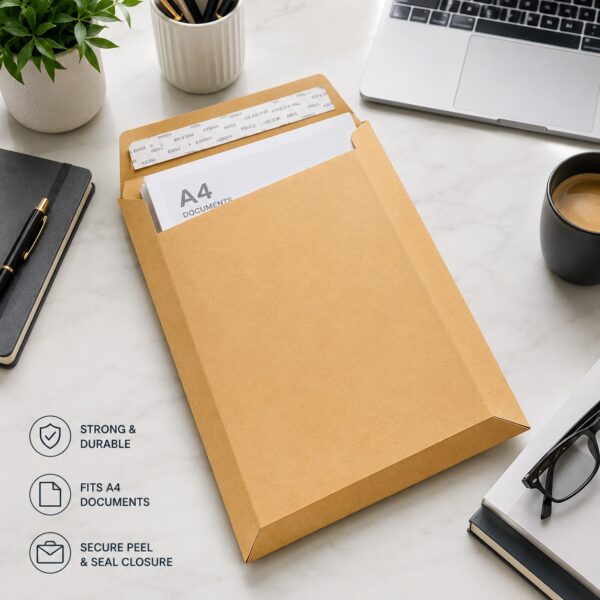 C4 Gusset Envelopes – Strong Brown Manilla A4 (115gsm, 25mm Expanding Width) – Durable & Weather-Resistant for Bulk Mail 7 C4 Gusset Envelopes – Strong Brown Manilla A4 (115gsm, 25mm Expanding Width) – Durable & Weather-Resistant for Bulk Mail