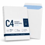 C4 Plain White Envelopes – Self-Seal Gummed, 100gsm, Pocket, No Window – Durable & Secure Mailing Solution