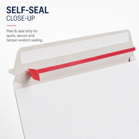 C4 All Board Rigid White Envelopes – Peel & Seal, Stay Flat, Biodegradable, 324x229mm – Durable Mailing Solution