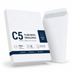 C5 Plain White Envelopes – Self-Seal Gummed, 100gsm, Pocket, No Window – Durable & Secure Mailing Solution