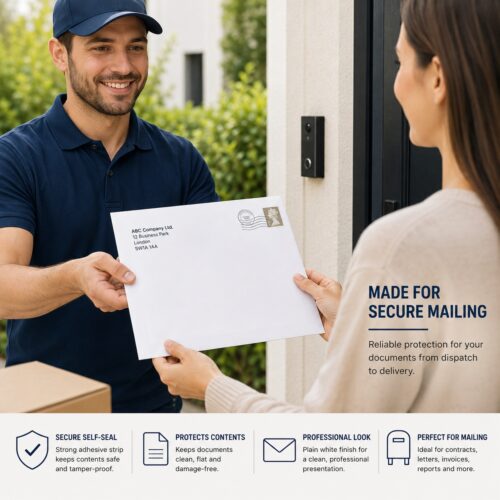 C5 Plain White Envelopes – Self-Seal Gummed, 100gsm, Pocket, No Window – Durable & Secure Mailing Solution 11 C5 Plain White Envelopes – Self-Seal Gummed, 100gsm, Pocket, No Window – Durable & Secure Mailing Solution