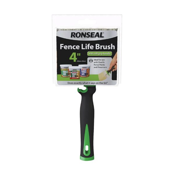 RNS-BRS-1.jpg Ronseal 4″ Soft Grip Fence Life Brush – Ideal for Sheds, Fences & Decking