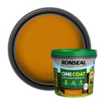 Ronseal One Coat Shed & Fence Protector – Harvest Gold (5L) – One Coat All Weather Protection