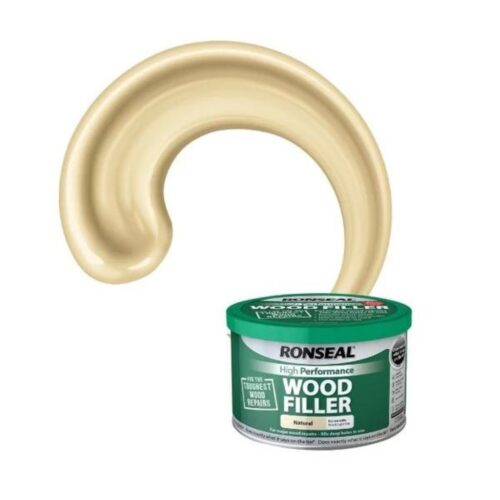 Ronseal High Performance Wood Filler – Natural (275g) – Two-Part Epoxy Repair Compound