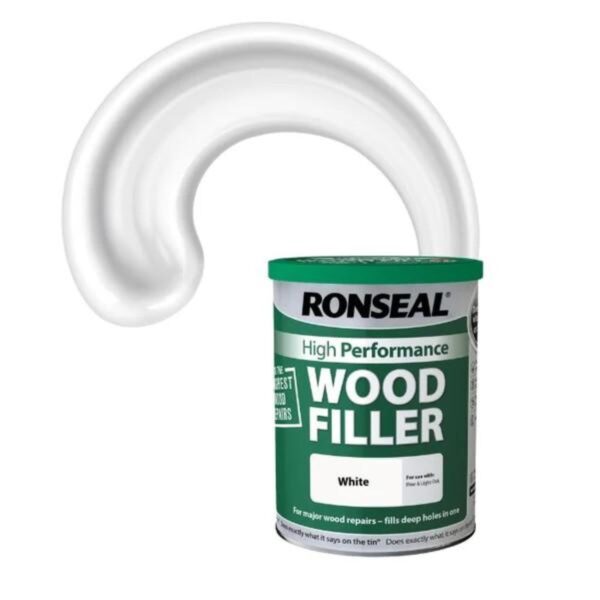 Ronseal High Performance Wood Filler – White (1kg) – Two-Part Epoxy Repair Compound 1 RNS WFW 1 2