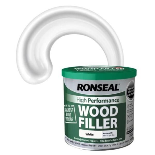 Ronseal High Performance Wood Filler – White (3.7kg) – Two-Part Epoxy Repair Compound 1 RNS WFW 3.7 2