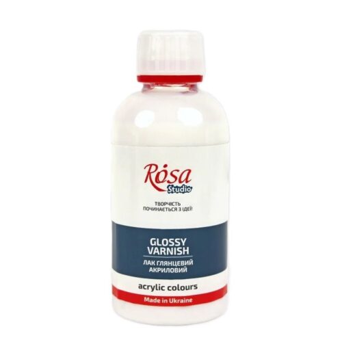 Rosa Studio Acrylic Gloss Varnish 125ml – Water-Based, Quick-Drying, Non-Yellowing Protective Gloss Finish
