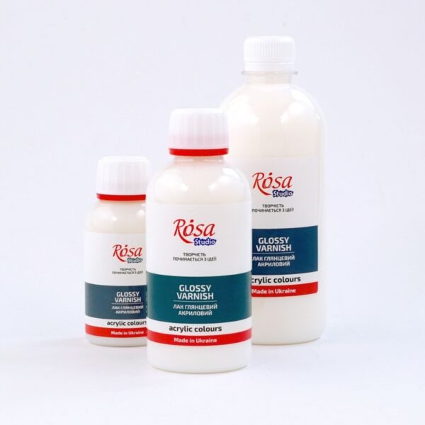 Rosa Studio Acrylic Gloss Varnish 500ml – Water-Based, Quick-Drying, Non-Yellowing Protective Gloss Finish 1 RSA AGV Multi