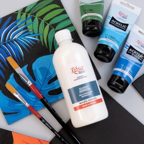Rosa Studio Acrylic Gloss Varnish 500ml – Water-Based, Quick-Drying, Non-Yellowing Protective Gloss Finish 6 Rosa Studio Acrylic Gloss Varnish 500ml – Water-Based, Quick-Drying, Non-Yellowing Protective Gloss Finish - Image 3
