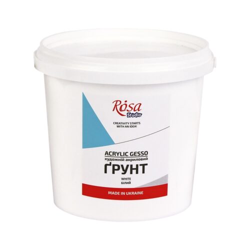 Rosa Studio Acrylic Gesso White 500ml – Opaque, Smooth Consistency Flexible Primer