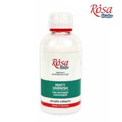 Rosa Studio Acrylic Matte Varnish 250ml – Water-Based, Quick-Drying, Non-Yellowing Protective Matte Finish