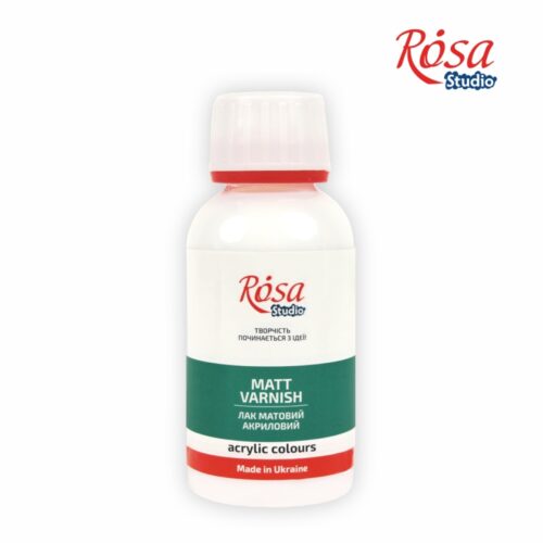 Rosa Studio Acrylic Matte Varnish 125ml – Water-Based, Quick-Drying, Non-Yellowing Protective Matte Finish