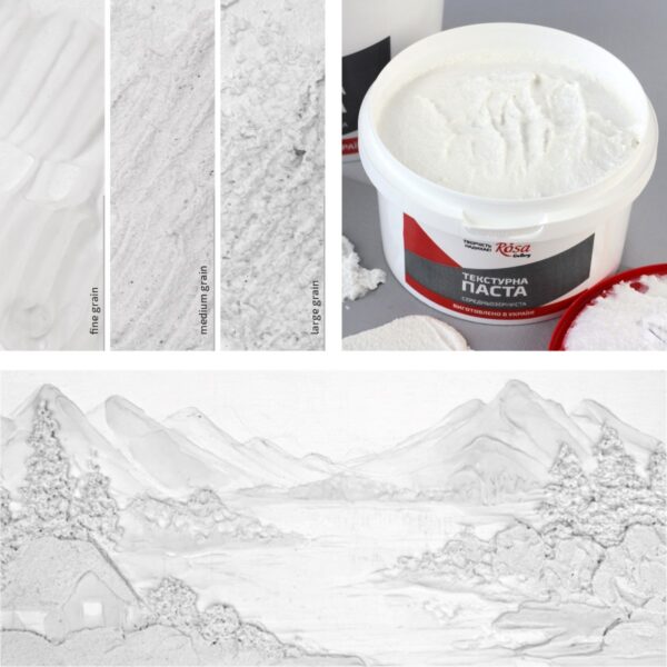 Rosa Gallery Fine-Grain Texture Paste 280ml – Flexible, Crack-Resistant Acrylic Modeling Paste for Canvas, Wood & Stone Reliefs 1 Rosa Gallery Fine Grain Texture Paste Multi