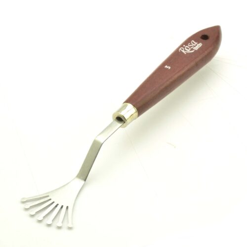 Rosa Palette Knife Fan No.3 / 3.5cm – Flexible Steel Blade, Special Effects Tool, Ergonomic Handle for Textured Painting
