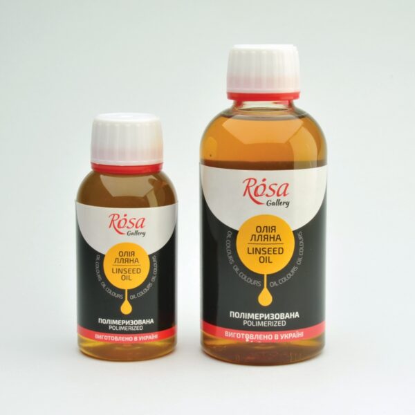 Rosa Gallery Polymerized Linseed Oil 125ml – Thick Consistency, Waterproof, Faster Drying 1 Rosa Linseed Oil Dark Multi
