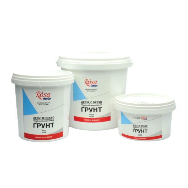 Rosa Studio Acrylic Gesso White 500ml – Opaque, Smooth Consistency Flexible Primer 1 Rosa Studio Acrylic Gesso White Multi