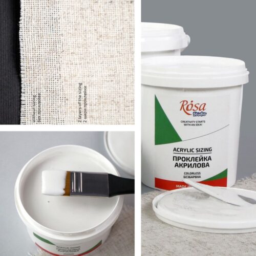 Rosa Studio Acrylic Sizing 500ml – Transparent, Elastic Primer for Canvas & Wood 5 Rosa Studio Acrylic Sizing 500ml – Transparent, Elastic Primer for Canvas & Wood - Image 3