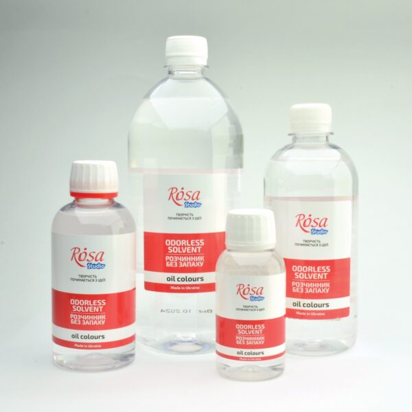 Rosa Studio Odorless Solvent 500ml – Dearomatized Mineral Spirit for Oil Paint Thinning & Brush Cleaning 1 Rosa Studio Odorless Solvent Multi