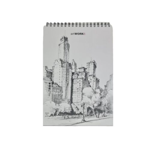 Stifflex Artist Sketch Pad Chicago (80 Sheets, 120g/m2, 22x33cm) – Natural White, Smooth Surface, Microperforated, Premium Paper Made in Italy