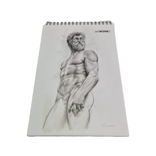 Stifflex Artist Sketch Pad Zazza1 (80 Sheets, 120g/m2, 22x33cm) – Natural White, Smooth Surface, Microperforated, Premium Paper Made in Italy