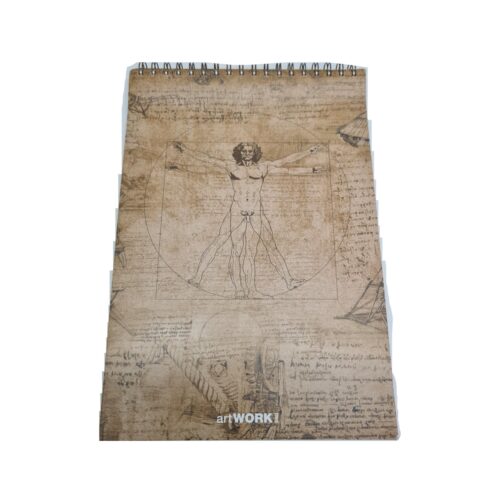 Stifflex Artist Sketch Pad Lenoardo (80 Sheets, 120g/m2, 22x33cm) – Natural White, Smooth Surface, Microperforated, Premium Paper Made in Italy