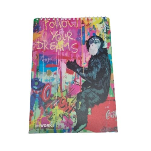 Stifflex Artist Paint Pad Jean-Michel Basquiat (30 Sheets, 250g/m2 + 12 Coloured Sheets, 22x33cm) – Natural White, Smooth Surface, Microperforated, Premium Paper Made in Italy