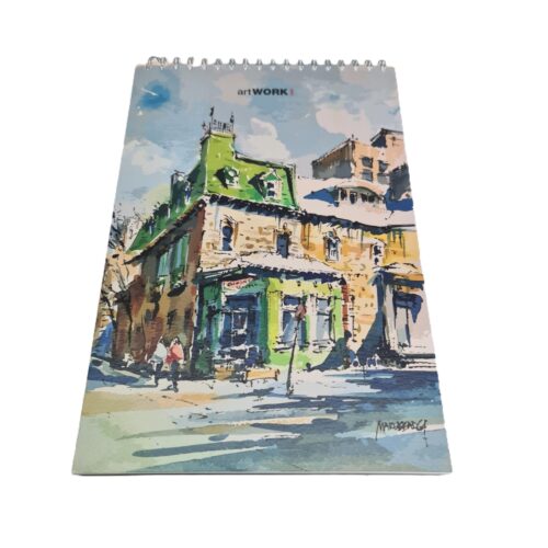 Stifflex Artist Paint Pad Corner Shop (30 Sheets, 250g/m2 + 12 Coloured Sheets, 22x33cm) – Natural White, Smooth Surface, Microperforated, Premium Paper Made in Italy