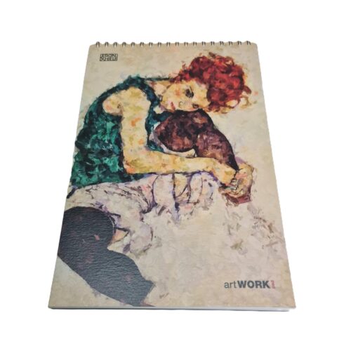 Stifflex Artist Paint Pad Egon Schiele (30 Sheets, 250g/m2 + 12 Coloured Sheets, 22x33cm) – Natural White, Smooth Surface, Microperforated, Premium Paper Made in Italy