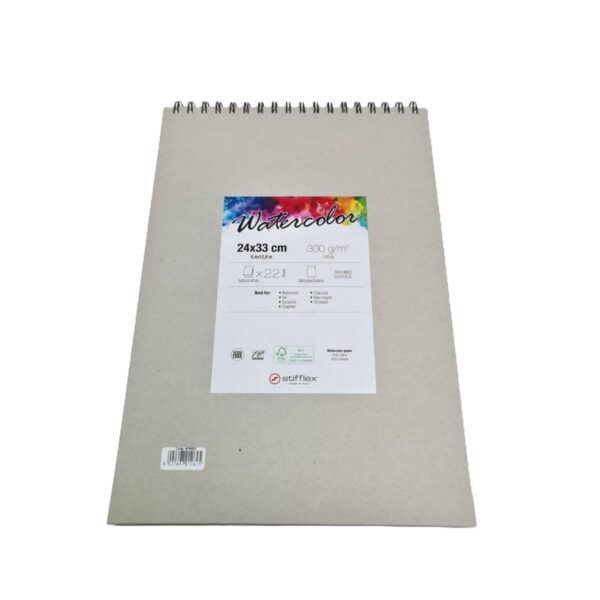 Stifflex Artist Watercolour Paint 2 Painting Paper Pad (20 Sheets, 300g/m2, 22x33cm) – Natural White, Textured Surface, Micro Perforated, Premium Paper Made in Italy 1 Stifflex Artist Watercolour Paint 2 Painting Paper Pad (20 Sheets, 300g/m2, 22x33cm) – Natural White, Textured Surface, Micro Perforated, Premium Paper Made in Italy